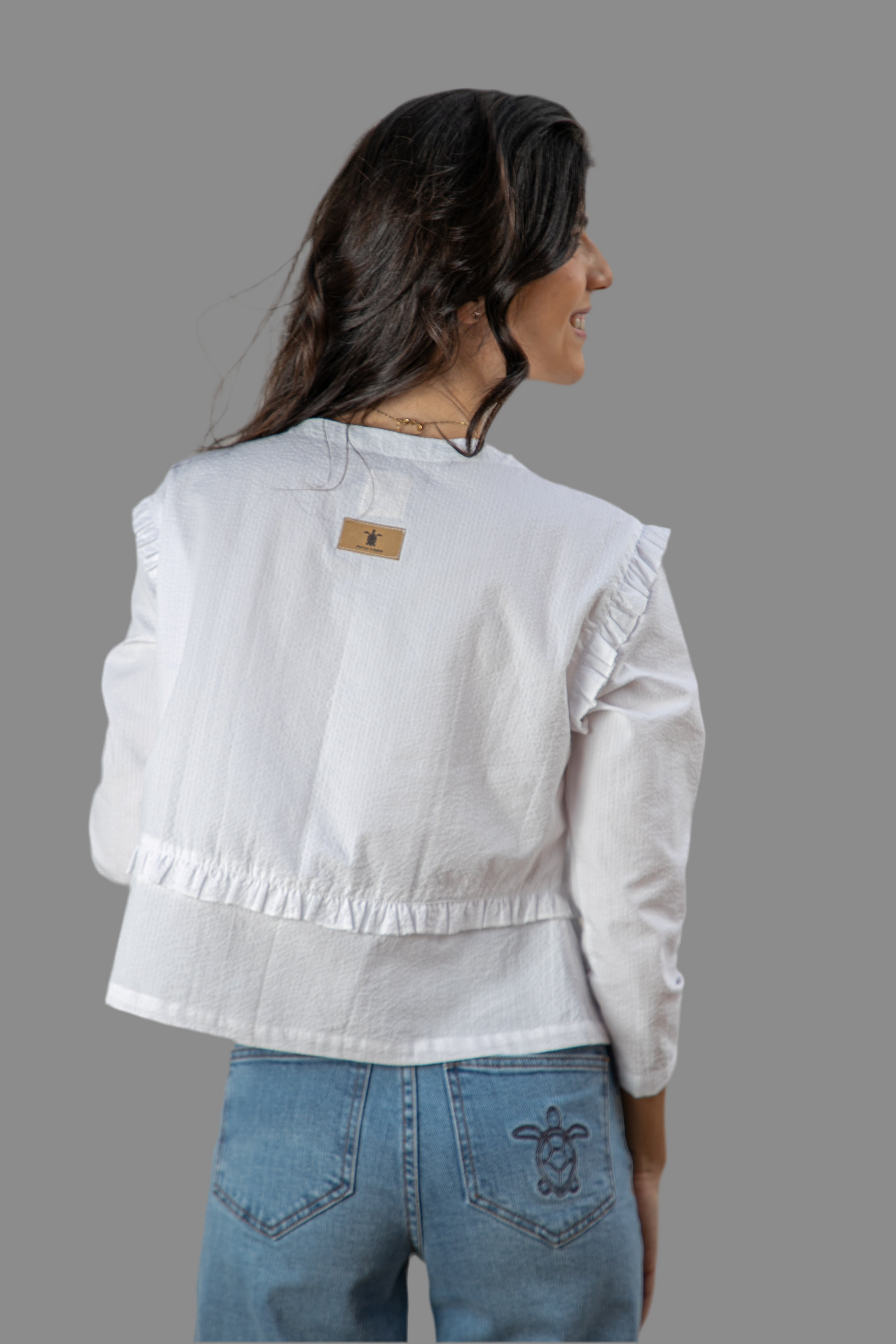 CHAQUETA SANTORINI BLANCA