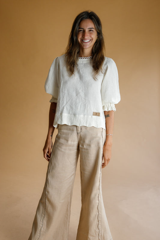 PANTALÓN OLA BLANCO HIEL0