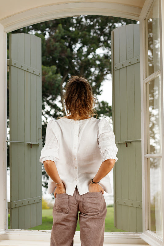 BLUSA PARIS BLANCA Broderie