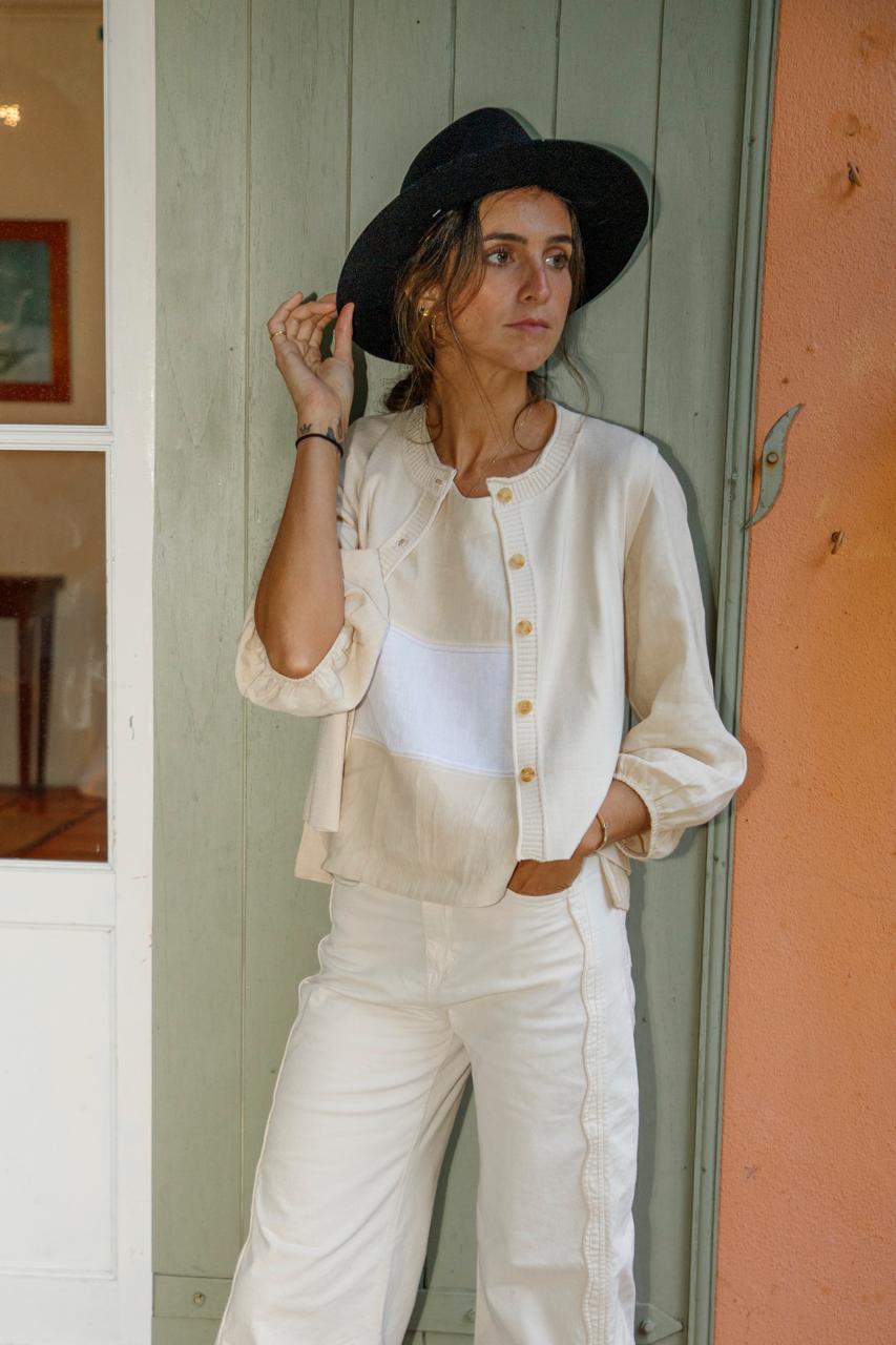 CHALECO RAÍZ CREMA