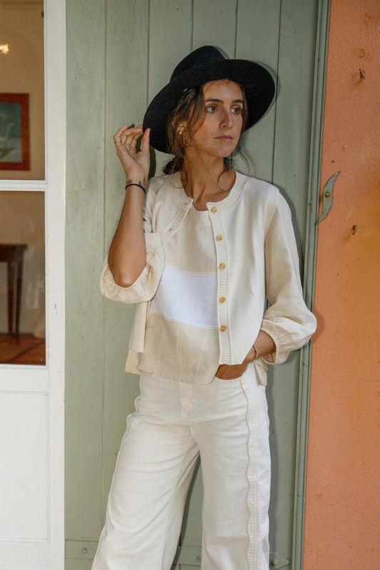 CHALECO RAÍZ CREMA
