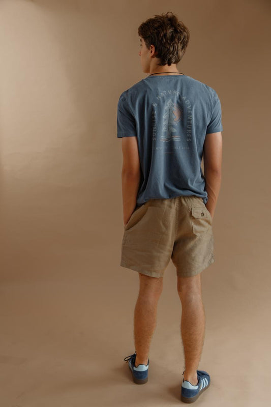 SHORT DE LINO khaki