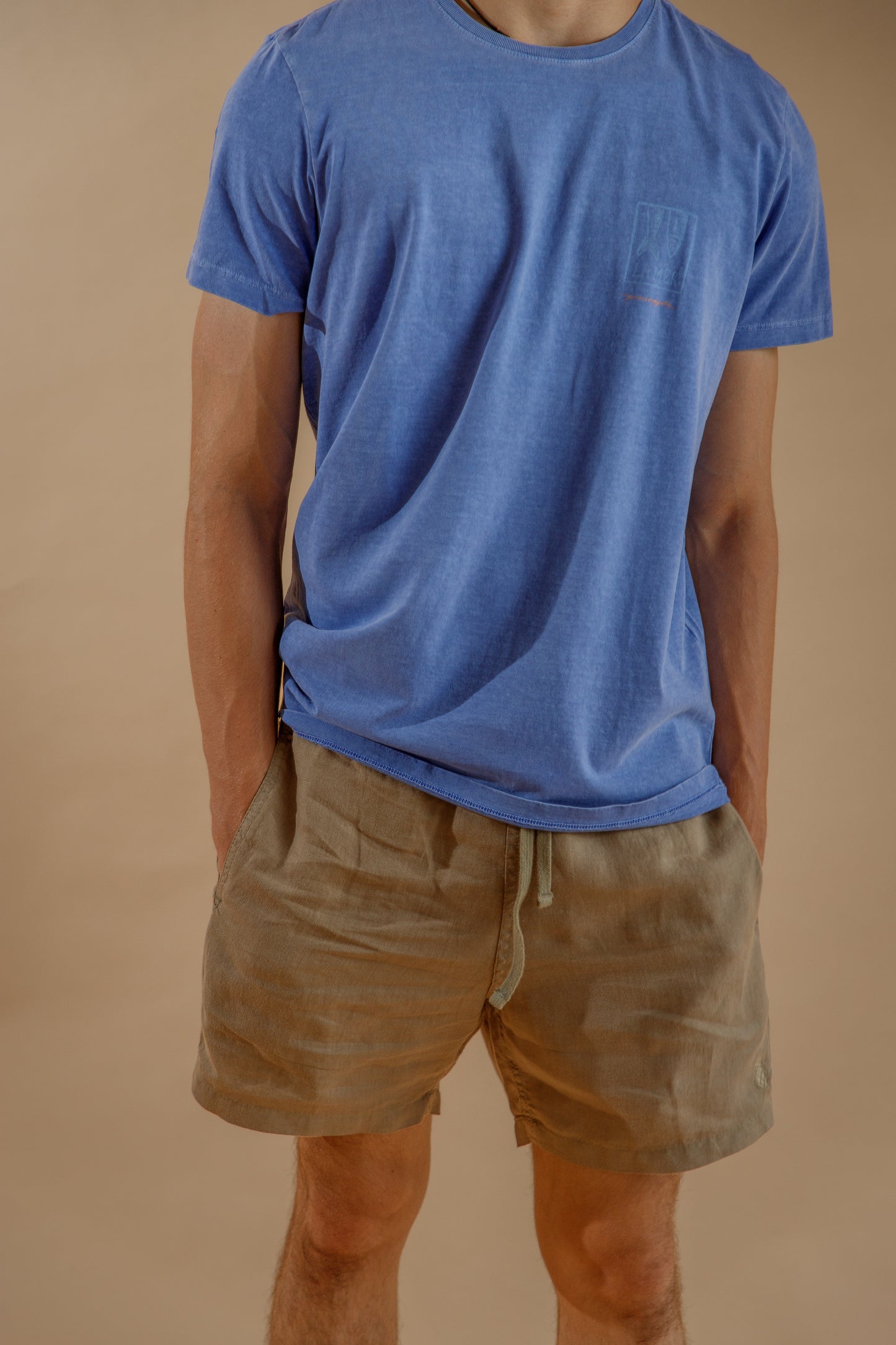 SHORT DE LINO khaki