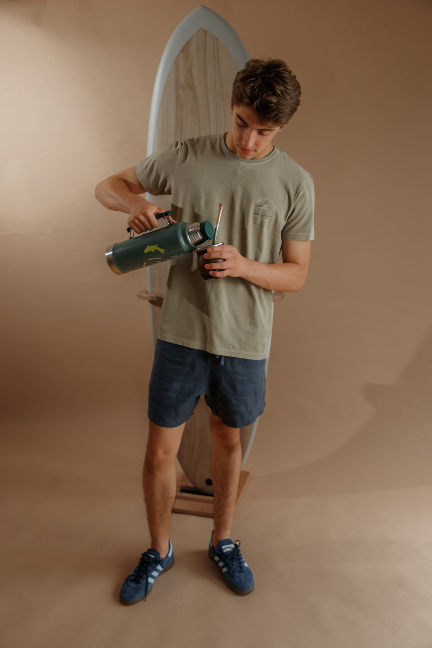 SHORT DE LINO azul