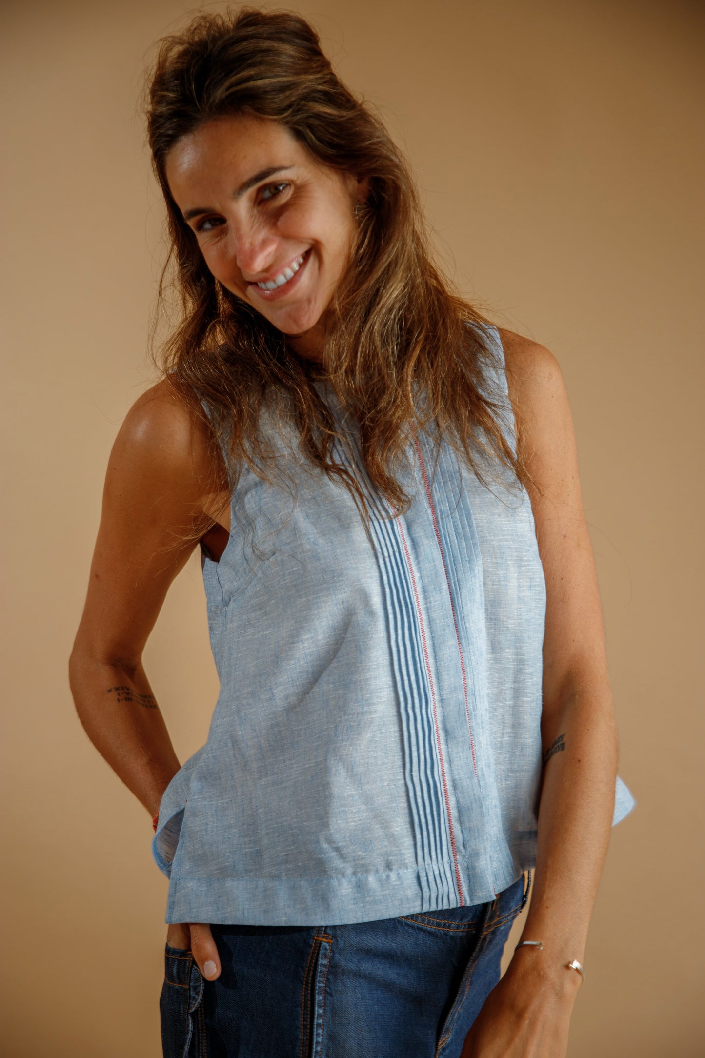 BLUSA AMANDA azul melange