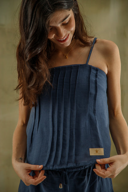 BLUSA CERDEÑA BEIGE azul
