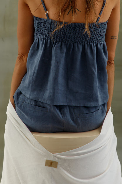 BLUSA CERDEÑA BEIGE azul