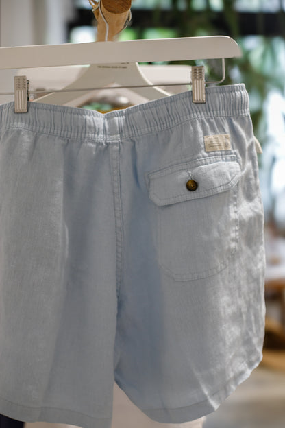 SHORT DE LINO celeste