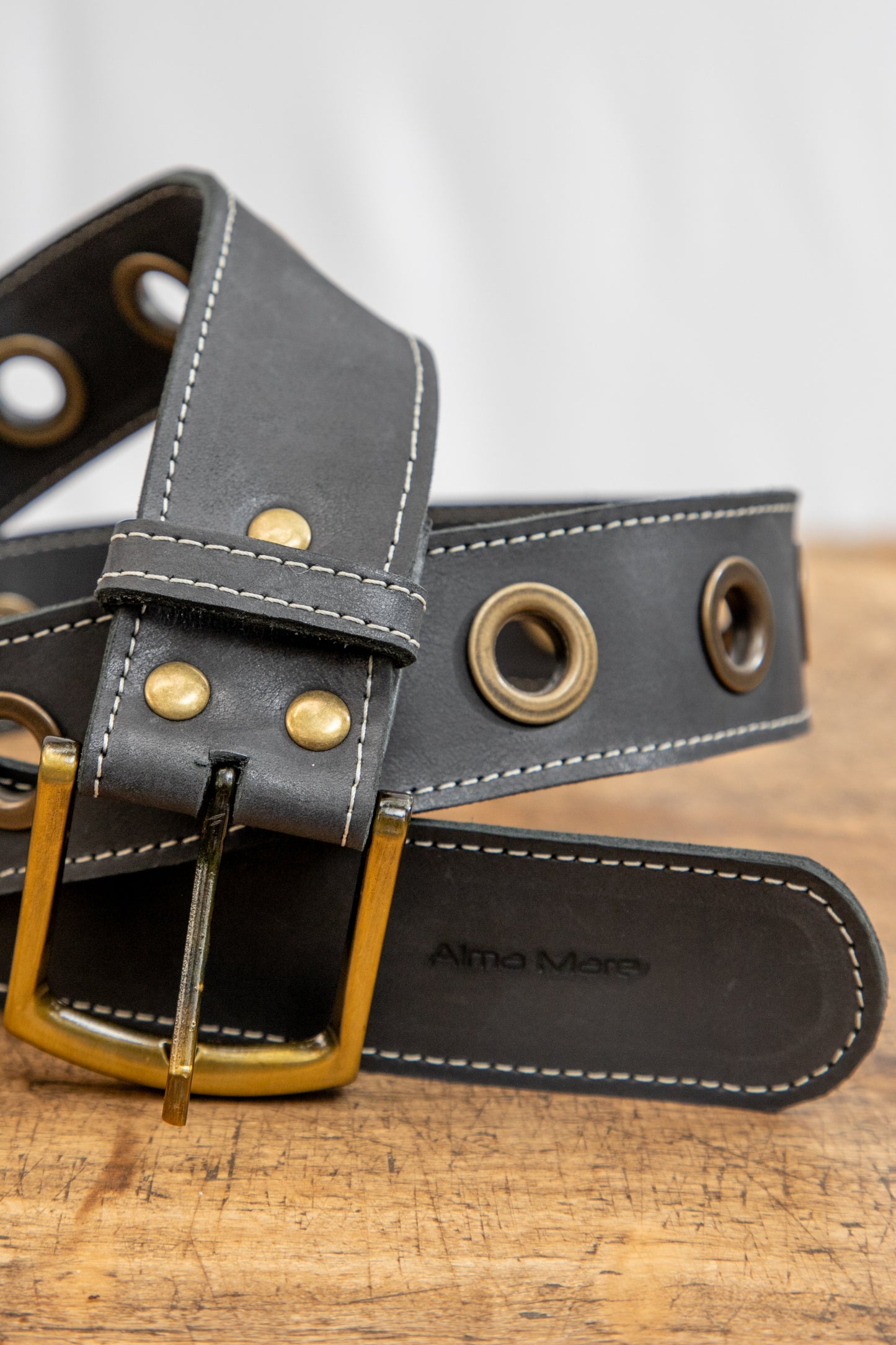 BLACK LEATHER BELT