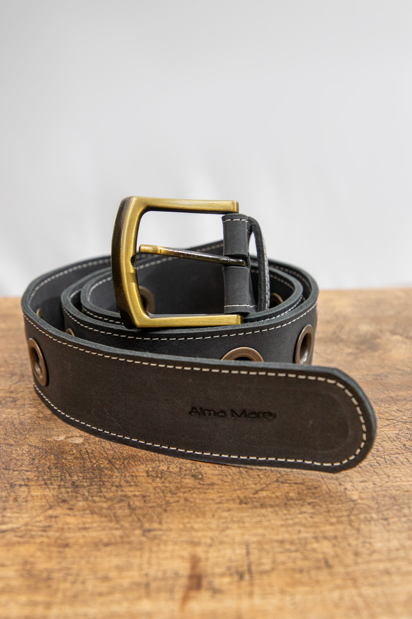 BLACK LEATHER BELT