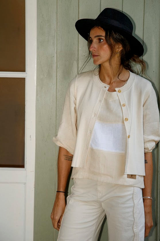 BLUSA SEVILLA manteca
