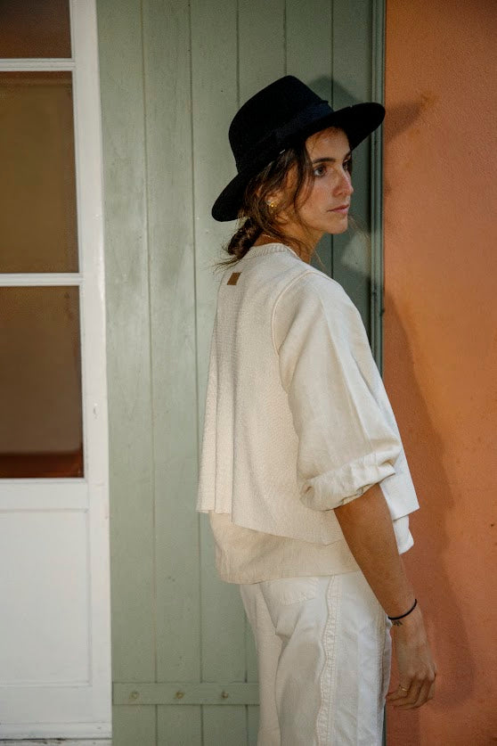 BLUSA SEVILLA manteca