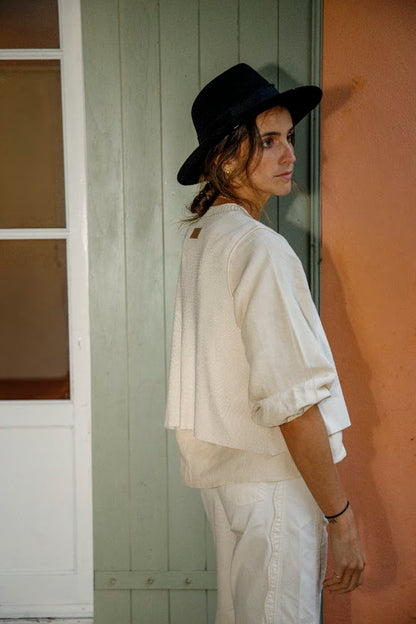 BLUSA SEVILLA manteca