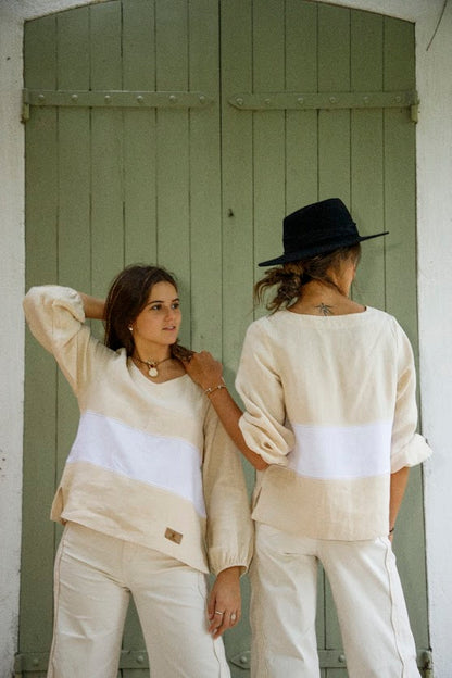 BLUSA SEVILLA manteca