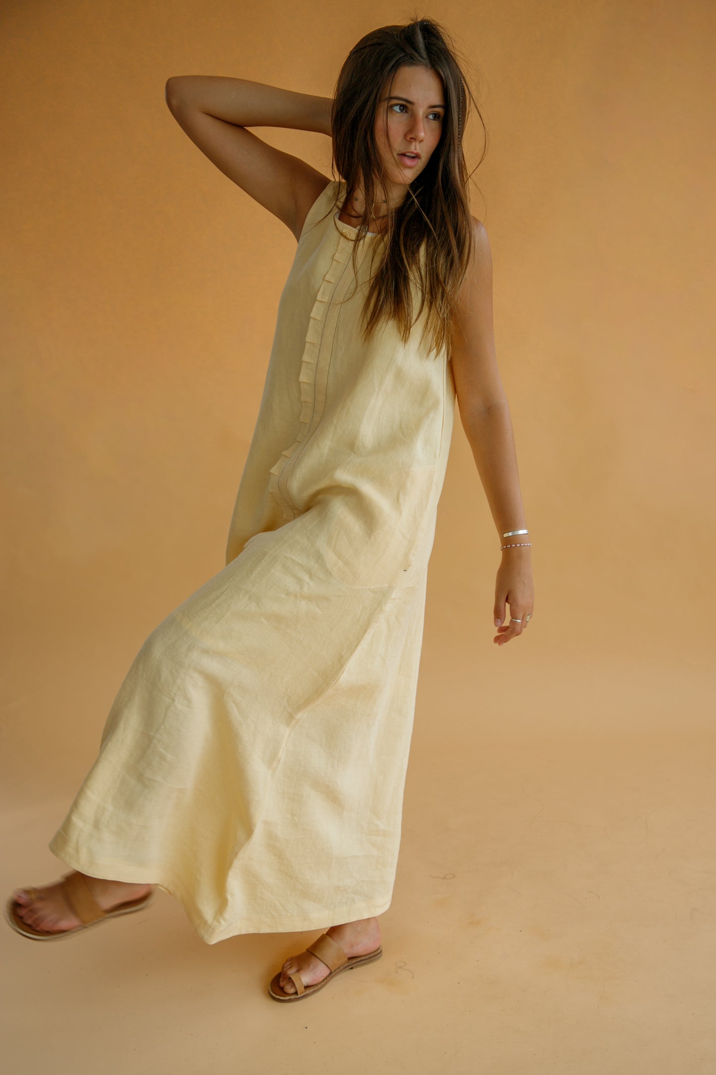 VESTIDO GORRITI AMARILLO